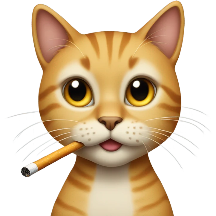 Cat having a smoke  emoji