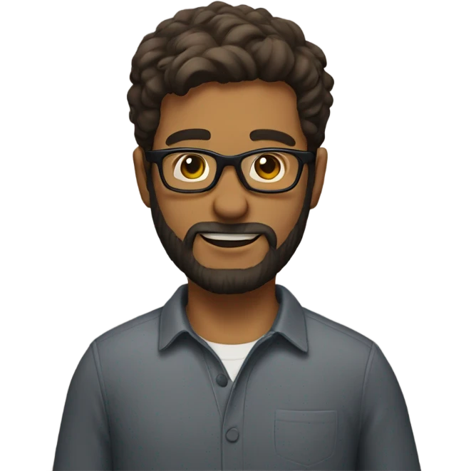 Guy with beard and glasses  emoji