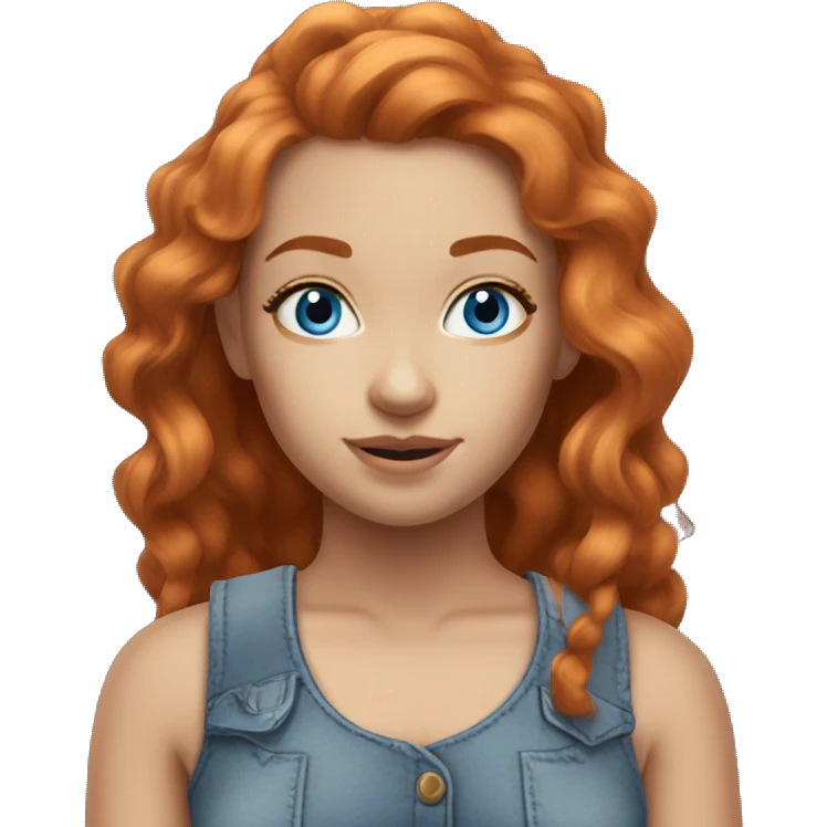 hot girl ginger blue eyes emoji