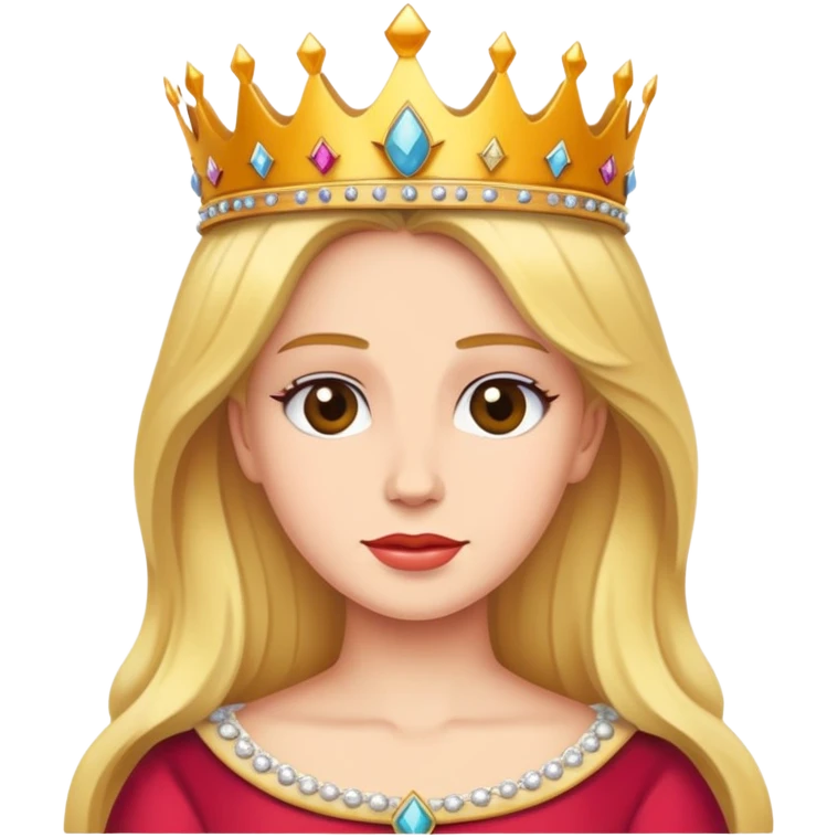 A queen putting on her crown emoji