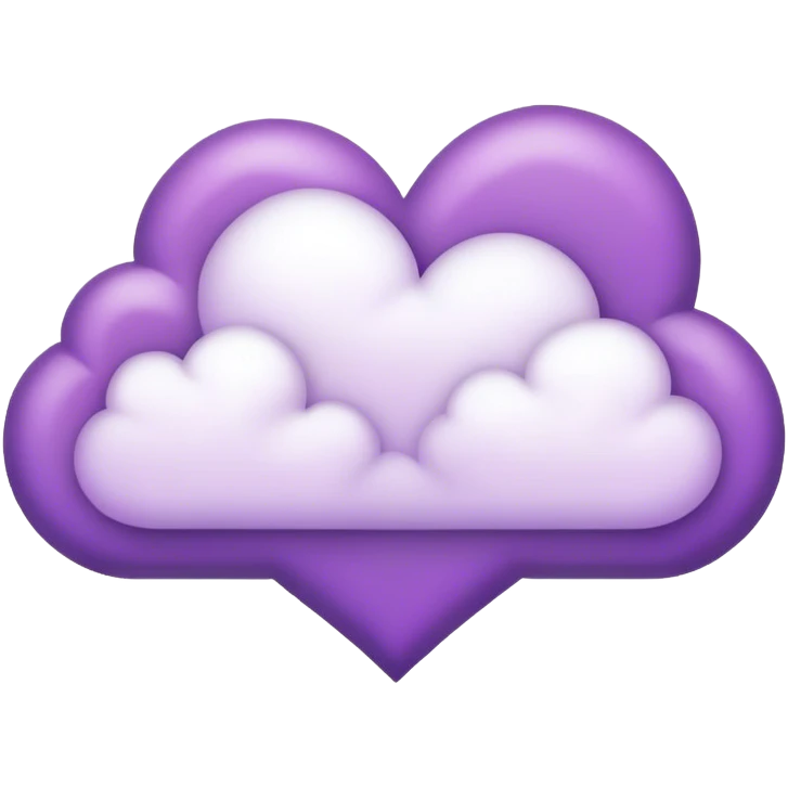 violet heart + cloud emoji
