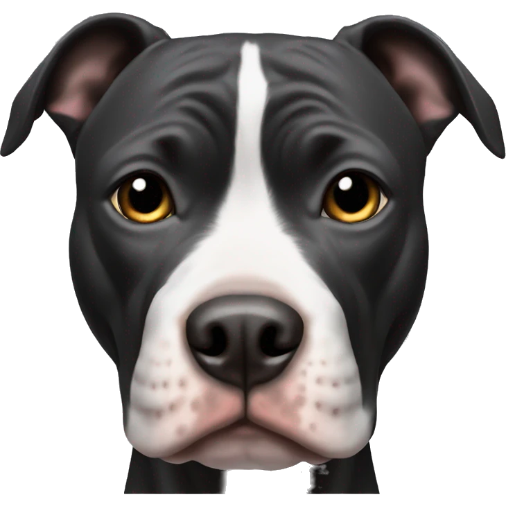 black american pitbull with white nose emoji
