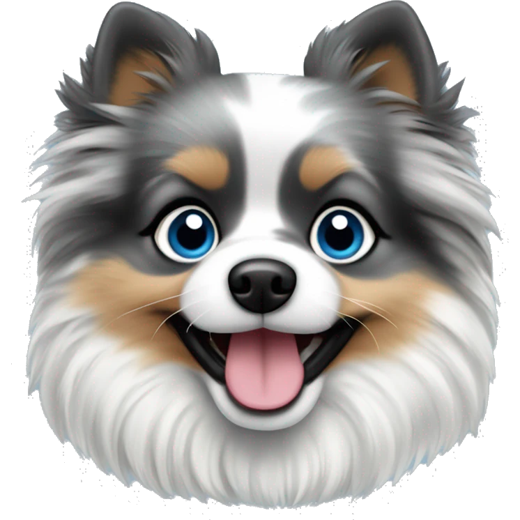 Blue Merle Pomeranian puppy emoji
