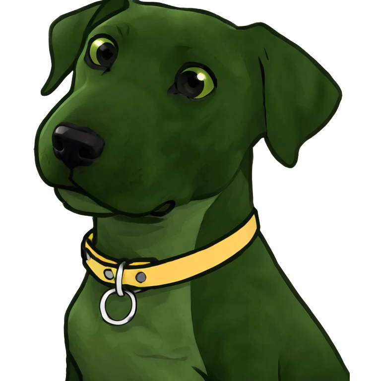 Realistic black Great Dane puppy emoji