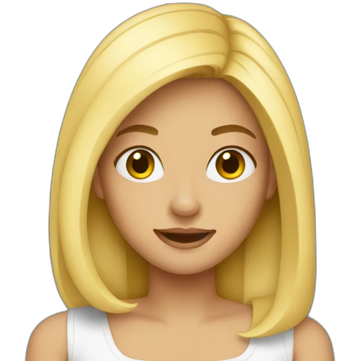 Fille blonde emoji