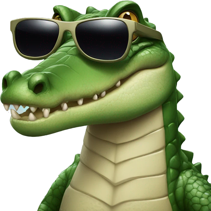 Crocodile wearing sunglasses  emoji