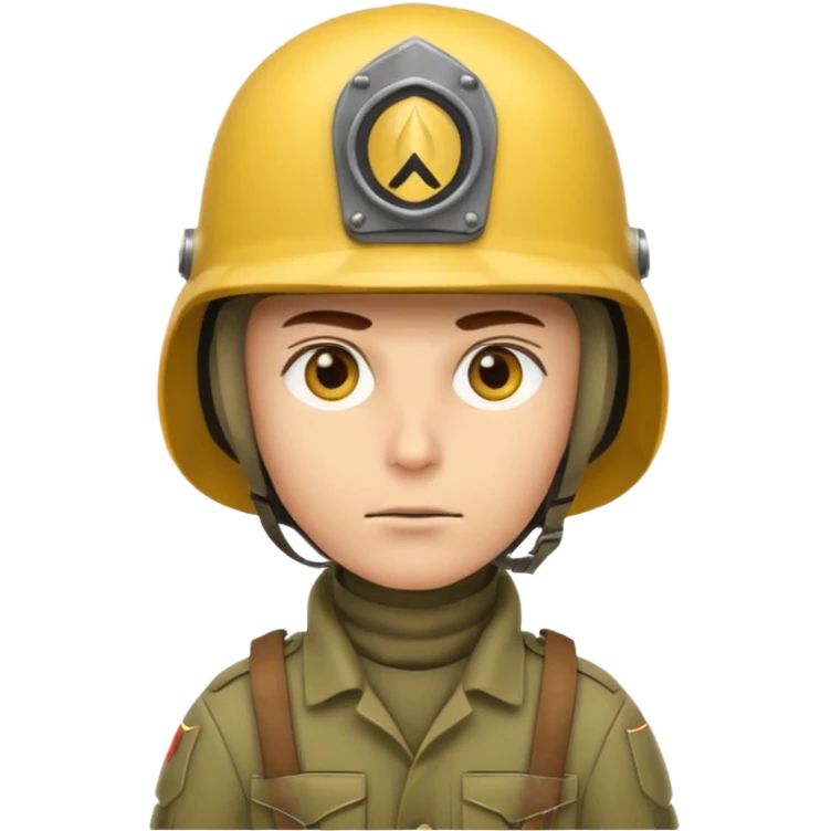 Soldier just face no body generic yellow skin with a gunner helmet that has NO FUCKING ISIGNIA ON THE HELMET emoji