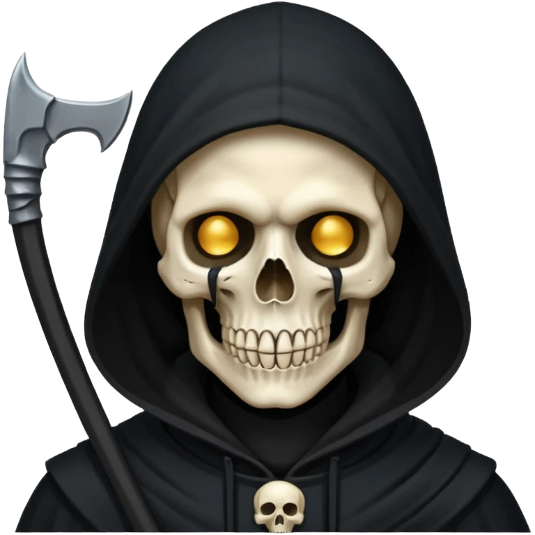 black hood skull scythe emoji