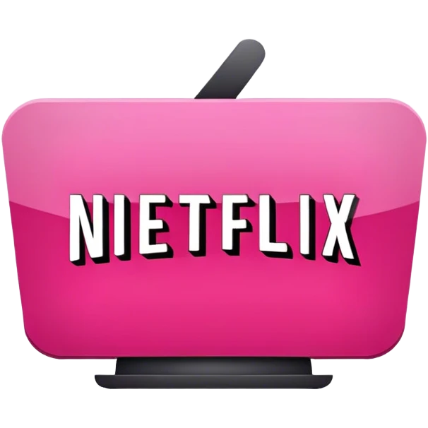Cute pink Netflix emoji