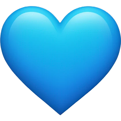 Blue heart with small blue heart close to it emoji
