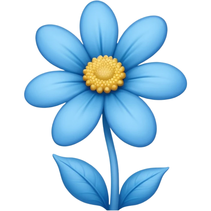 Une fleur Schtroumpf emoji