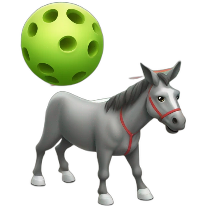 Mule playing pickleball emoji