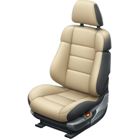 car seat with car neck rest emoji