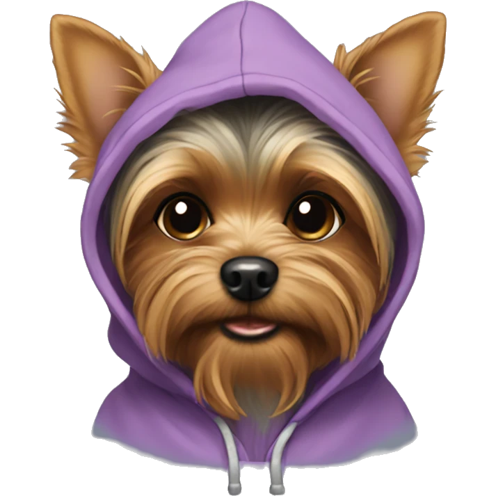 Yorkie dog wearing a hoodie  emoji
