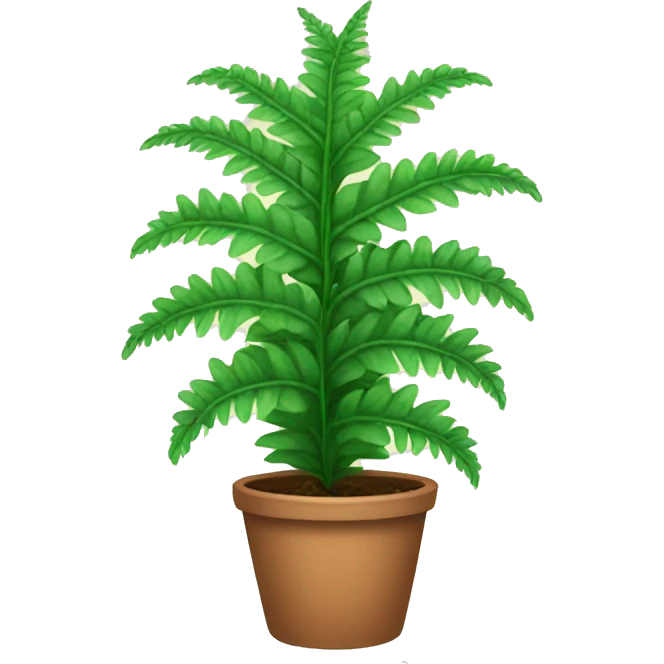 Fern plant in a pot emoji emoji