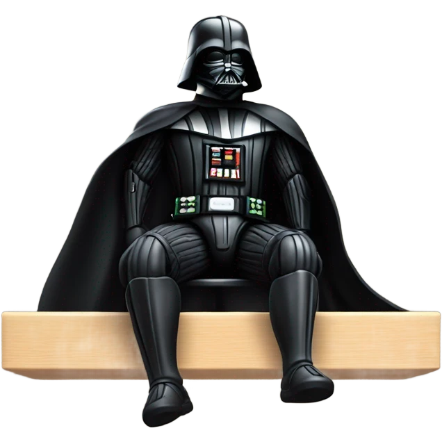 Darth Vader swinging legs on a shelf  emoji