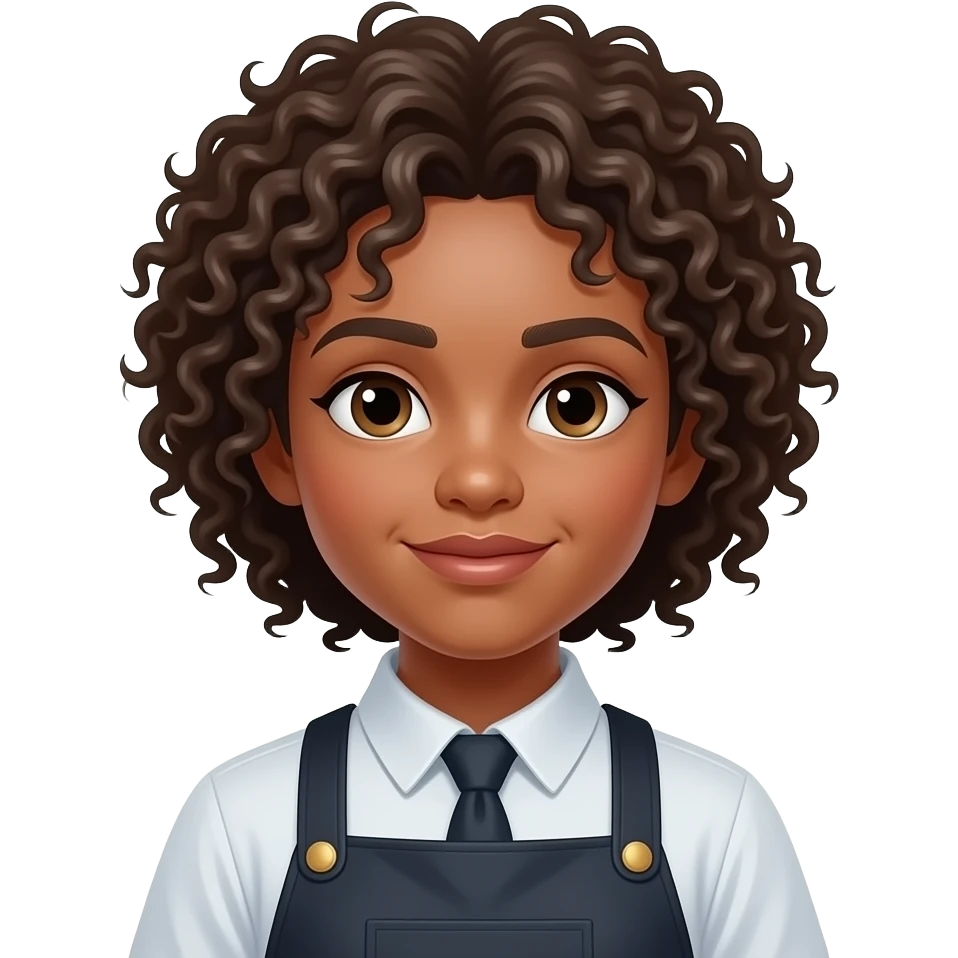 Peluquera rizada emoji