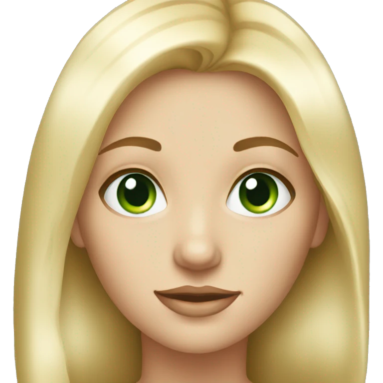 A gorgeous blonde with green eyes emoji