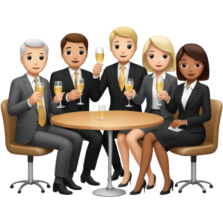 A large dense crowd of adults and seniors at an afterwork meeting emoji