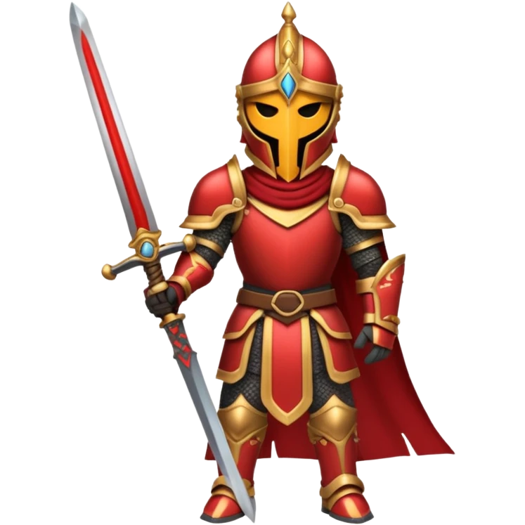 War King – crimson armor + sword emoji