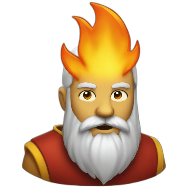 flame as a beard emoji