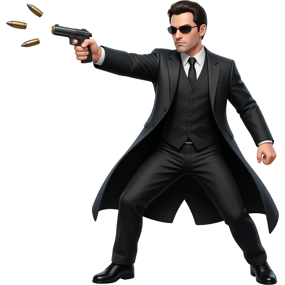 make him dodge bullets like he his in the matrix emoji