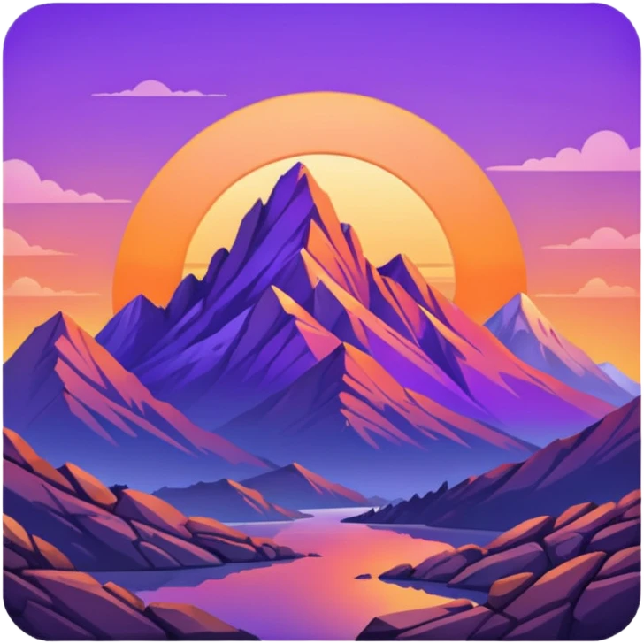 mountain sunrise emoji