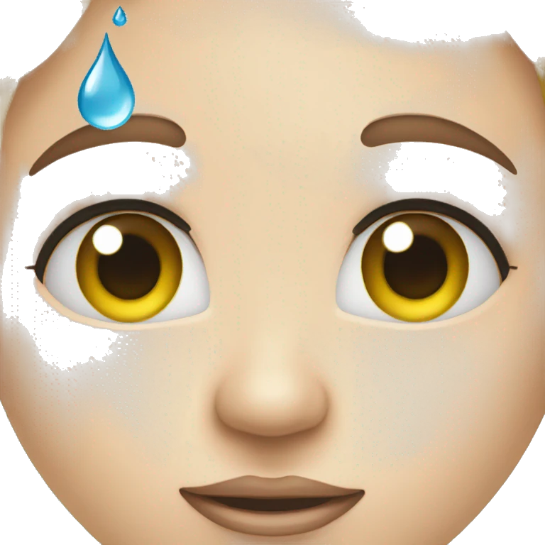 water droplet on face emoji