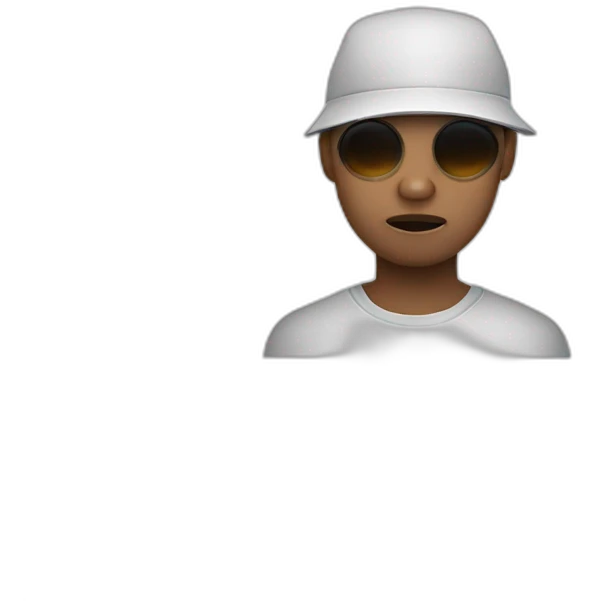 Blind man with hole emoji