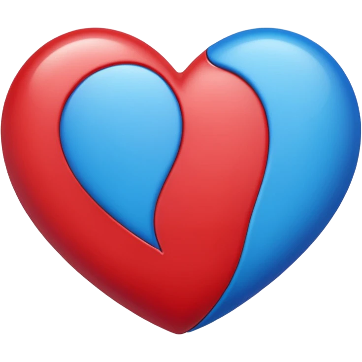 Red and  blue mix heart emoji  emoji