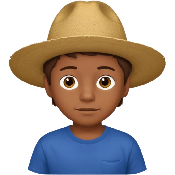 A 6 year old mexican boy with brown hair without the hat emoji