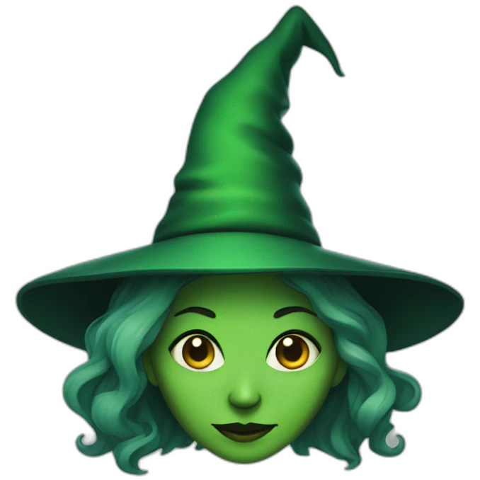 green skinned woman witch emoji