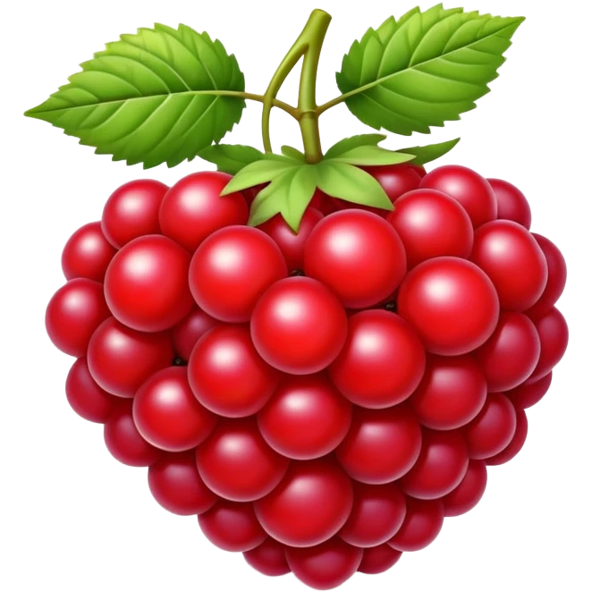 bright red blackberry fruit emoji