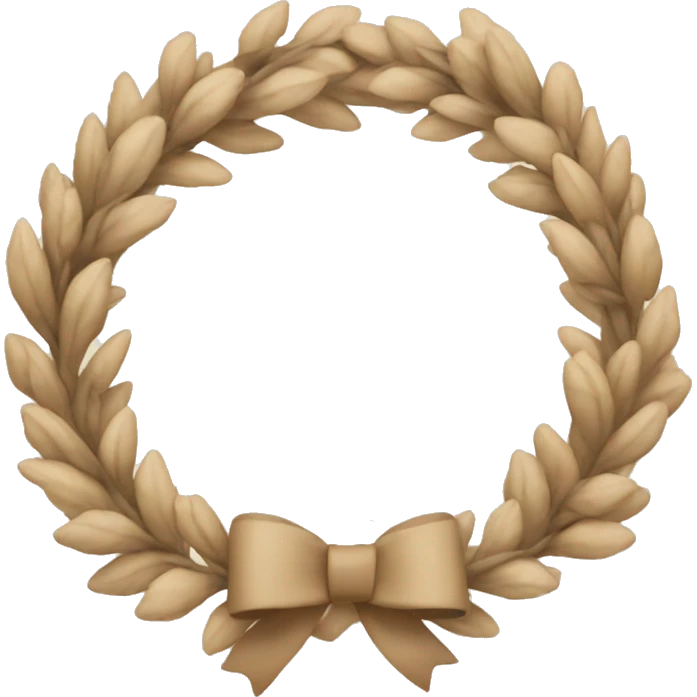 Beige wreath emoji