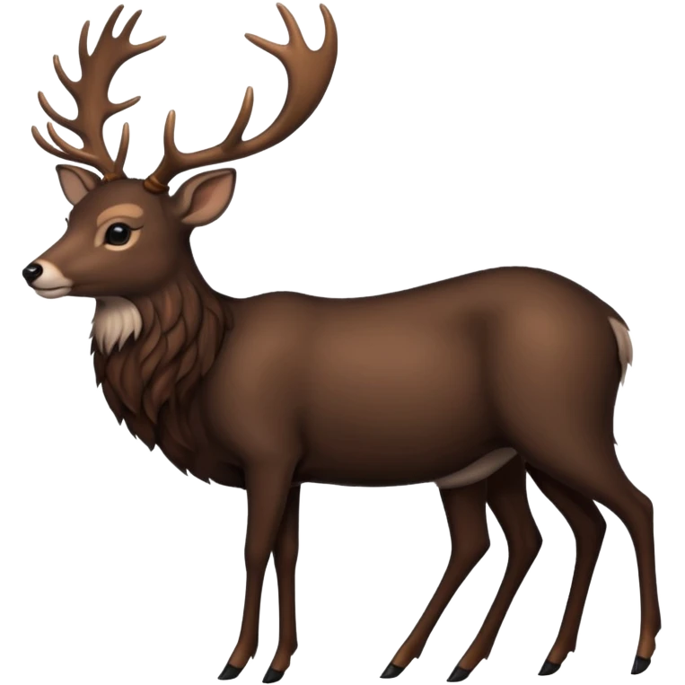 black noel deer emoji