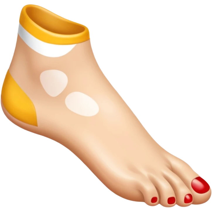 Bottom of foot big top pointing up other toes pointing down emoji