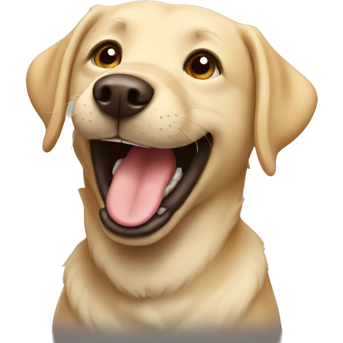 Labrador laughing emoji