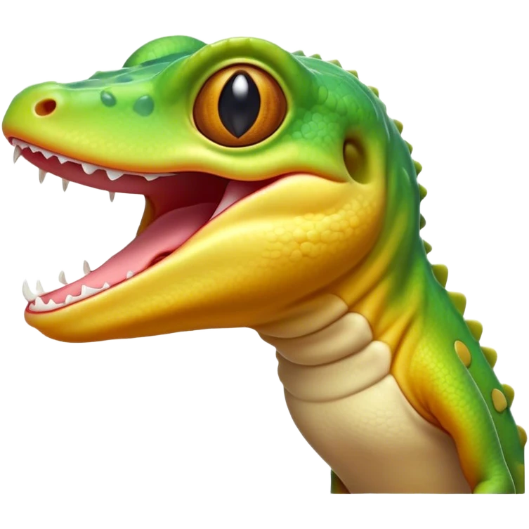 Cinematic Cute Yawning Gecko Portrait Emoji, Head tilted slightly with a dramatic, wide-open yawn, showcasing a compact, smooth-scaled body with slightly drooping eyelids and a relaxed, open-mouthed expression, Simplified yet irresistibly adorable features, highly detailed, glowing with a soft, cozy ambient glow, high shine, relaxed yet expressive, stylized with a hint of whimsical charm, soft glowing outline, capturing the essence of a drowsy yet affectionate gecko that appears ready to stretch out for a nap! emoji