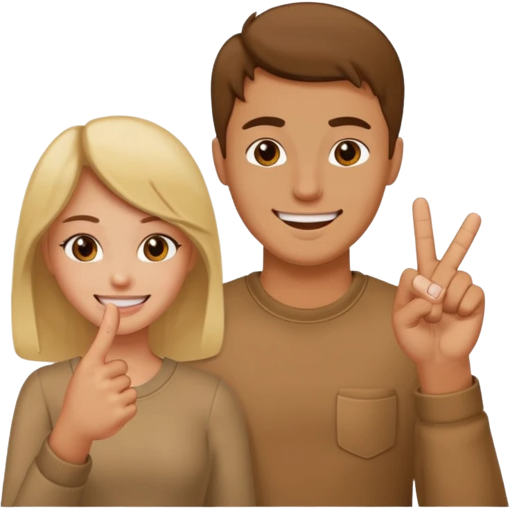 tan guy flipping his girlfriend off emoji