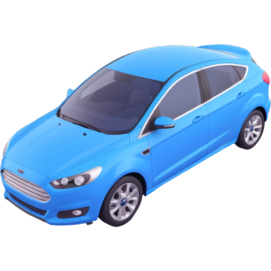 3D circular pattern, blue-white oval, dynamic line, Ford style, no brand name emoji