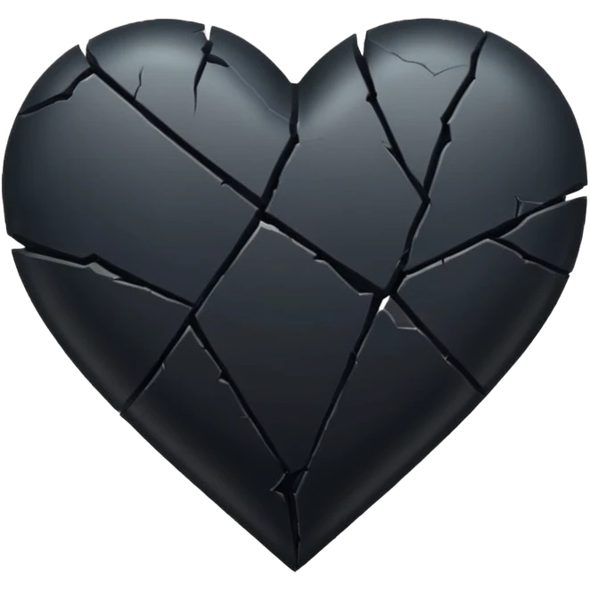 Black heart broken emoji
