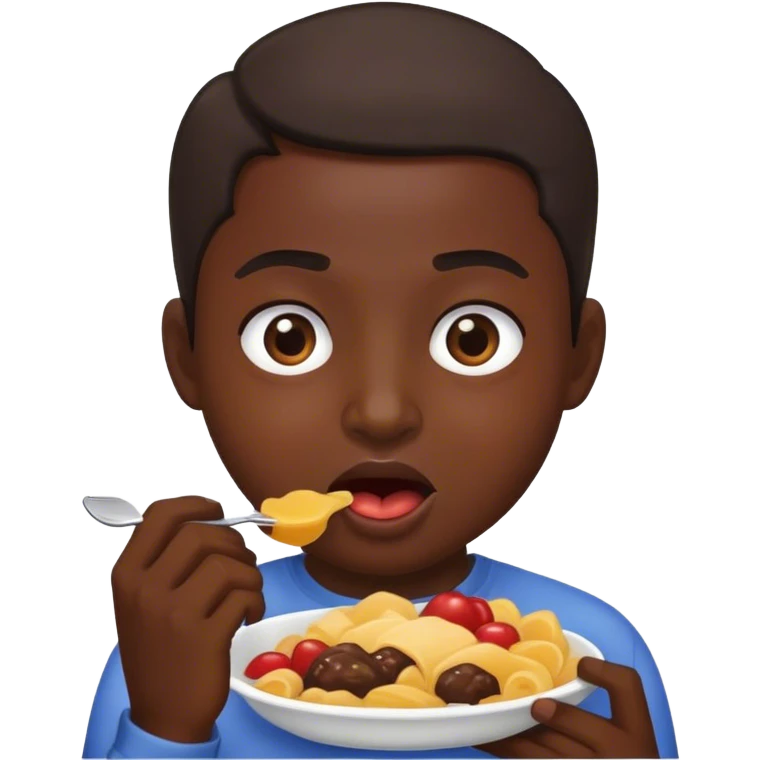 obeso con cibo emoji