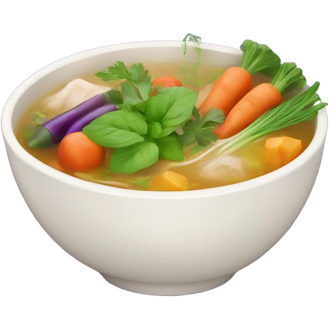 a cute bowl of broth emoji