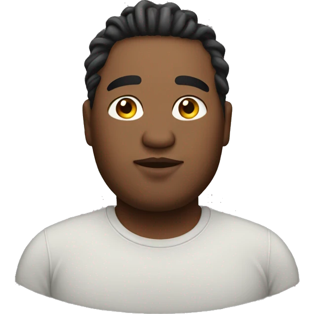  overweight man with short locs  emoji