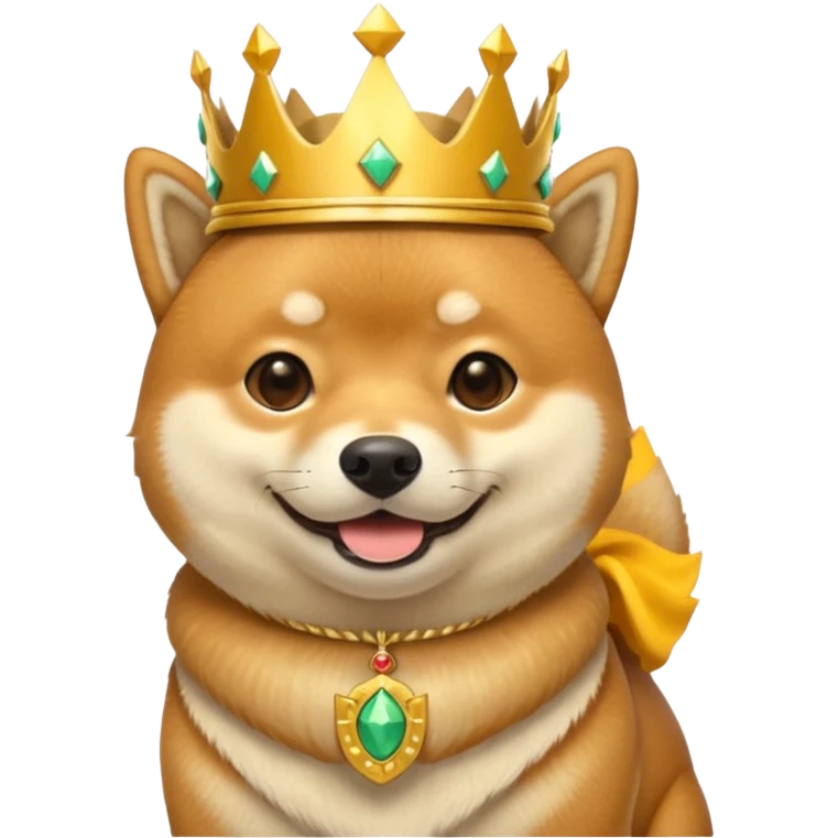 shiba inu wearing kings crown emoji