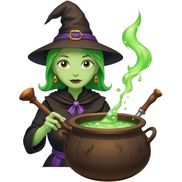 green witch cooking potion emoji