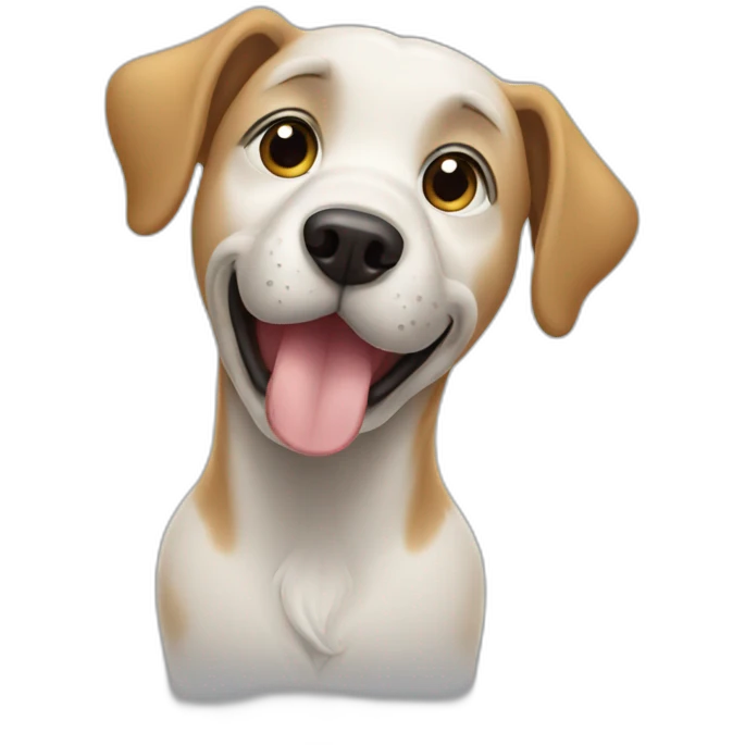 Dog saluting emoji
