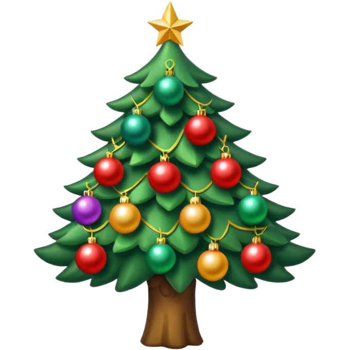 un arbol con esferas navideñas emoji