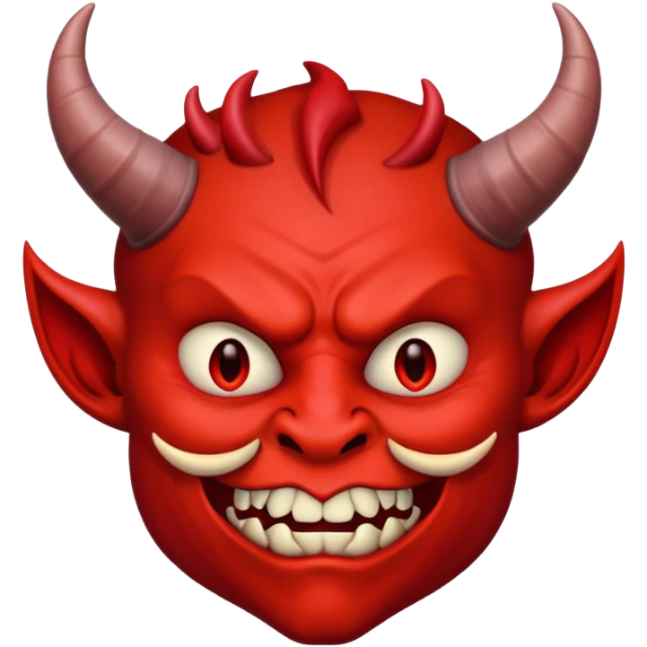 Creppy devil and shushing emoji