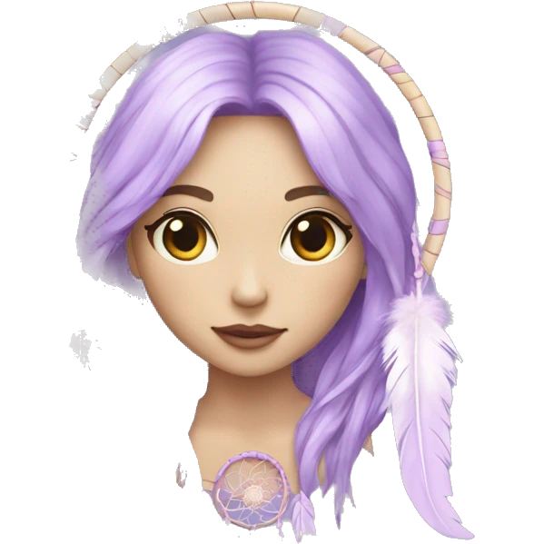Pastel lilac dreamcatcher emoji